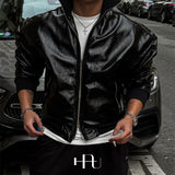 [HFORUS MADE]Blend leather crop jacket