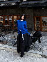  MAXI FLARE TUCK SKIRT
