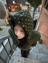#Bear Dot Boa Fleece 2WAY Hood Jumper (3color)
