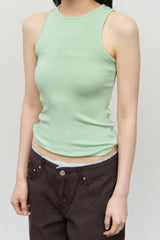 (W) Bean Ribbed Sleeveless