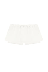 Basic logo low rise sweat skirt, White