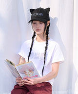 レースフラワーTシャツ - ホワイト