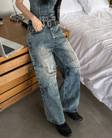Kishi Set-up Cut Wide Denim Pants