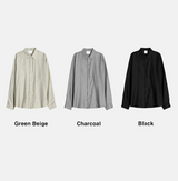 [Unisex] シルキーオーバーフィットシャツ(3color)