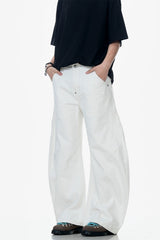 White Blade Wide-Leg Jeans