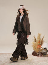 Layered Shirring Pleats Skort