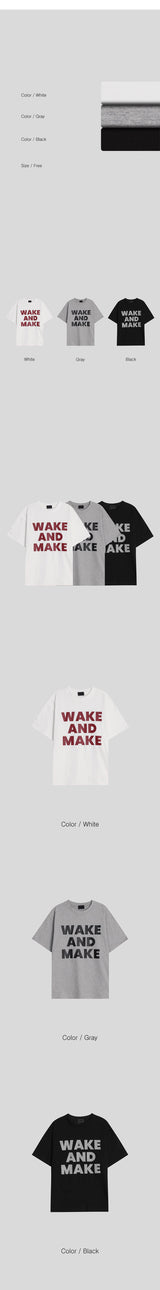 [Unisex] セミクロップレギュラーTシャツ(3color)