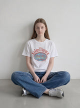 Mozz Crack Print Short Sleeve T-shirt