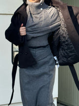 [안감누빔] Caramel double short coat