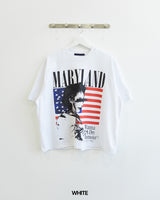American Flag Cropped Short Sleeve Tee