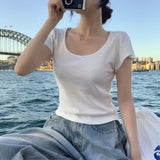 [BELLIDE MADE] リボンフリル半袖Tシャツ