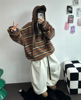 ツーピンタックリベットベルトバルーンロングパンツ🤎🖤💙3カラー