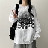 NT Gradient Noise Printed Long Sleeve Tee