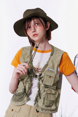 UTILITY STRING POCKET VEST [LIGHT OLIVE]