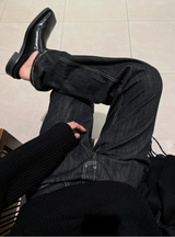Liner Black Leather Mule
