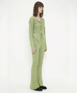COLOR KNIT FLARE PANTS