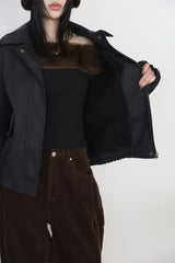 full fur lining) マイルドフリースブルゾンジャケット
