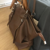 トリーフォーレザーショッパーバッグ, ラージショルダーバッグ (3 Colors) – ワーク / オフィス / ラップトップバッグ