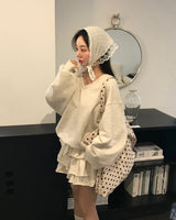 [MADE]キャベツ、ティアードミニスカートパンツ