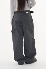 Space pier wide cotton pants