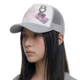 baby girl 8 cap gray