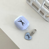 ribbon glossy airpods case(lavender blue)