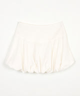 BALLOON MINI SKIRT WHITE