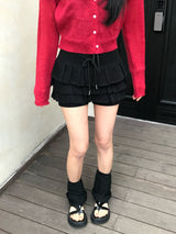 ココフリルレイヤードスカートパンツ