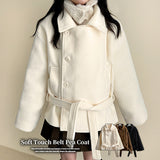 Pony Thick Belt Double High Neck Coat
