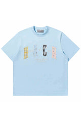 Colorblock Floral Patch Tee
