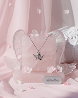 [IDLE Shuhua Necklace] プチエンジェルカラーボーンネックレス- シルバーカラー