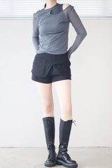 Ohi Layered Wrap Skirt Pants