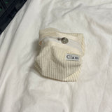 Clam ラウンドポーチ _ コーデュロイスノー