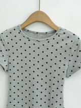 リブラドッとスリムTシャツ