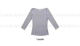 TENCEL BOAT-NECK SLIM TEE