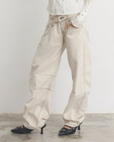 Overstitched Double Waist Jeans