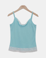 Arom Lace Ribbed Sleeveless Top