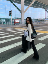 denit layered knit dress