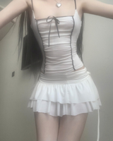 ネームドストラップフリルスカート (3color)