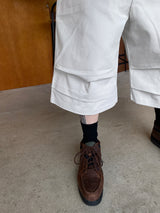 No.1204 round pintuck bermuda SHORTS (3color)