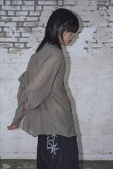 Shadow Stripe Shirt Mid Brown