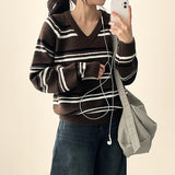 Lea Dotom Dangara V-neck Knit