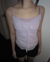 Toriz Lace Double-Layer Sleeveless Top