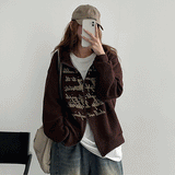 ザンズレタリングニットウェアフーデッドジップアップ (3 colors)