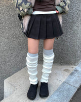 Wool pleated pants skirt