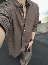 Belto Cropped Checkered Shirt 3C
