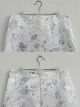 MISTY FLORAL SATIN SKIRT