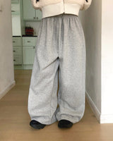 Ora Fleece Diagonal Wide Sweat Pants