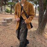 90's Sharoon Suede Zipper Jacket (2 colors)