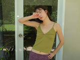 Deep V-neck Sleeveless (Olive)